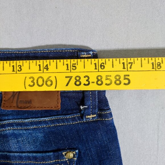 Mavy Jeans shorts women's size 31 ink blue colour Karly mid rise ripped denim - Picture 9 of 14